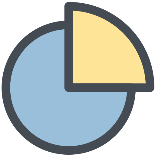 General, graph, office, overview, part, pie chart, portion icon